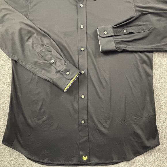 Buttercloth Shirt Adult Large Black Button Up Long Sleeve Active Casual Men's - Picture 6 of 14